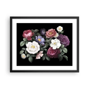 Póster en marco negro - De un jardín inglés - 50x40 cm