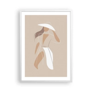 Póster en marco blanco - La moda es alegría - 50x70 cm