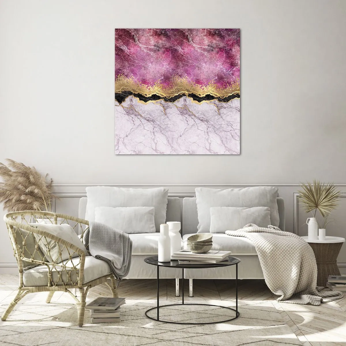 Cuadro sobre vidrio - Impresiones sobre Vidrio - En la frontera - 70x70 cm