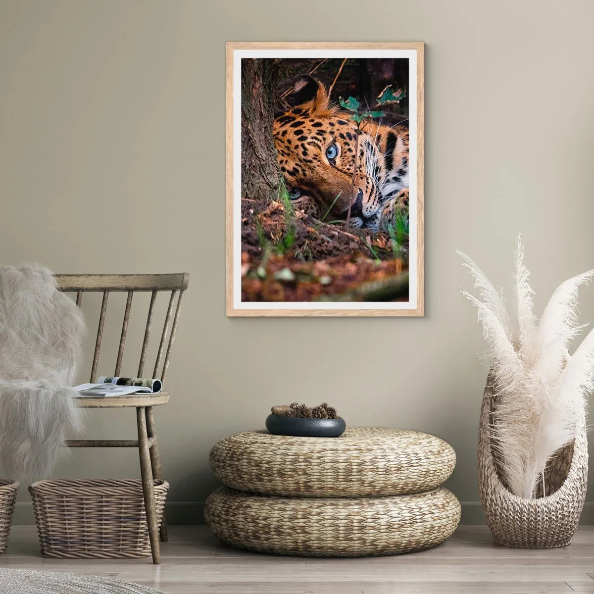 Póster en marco roble claro - Confía en mí - 70x100 cm