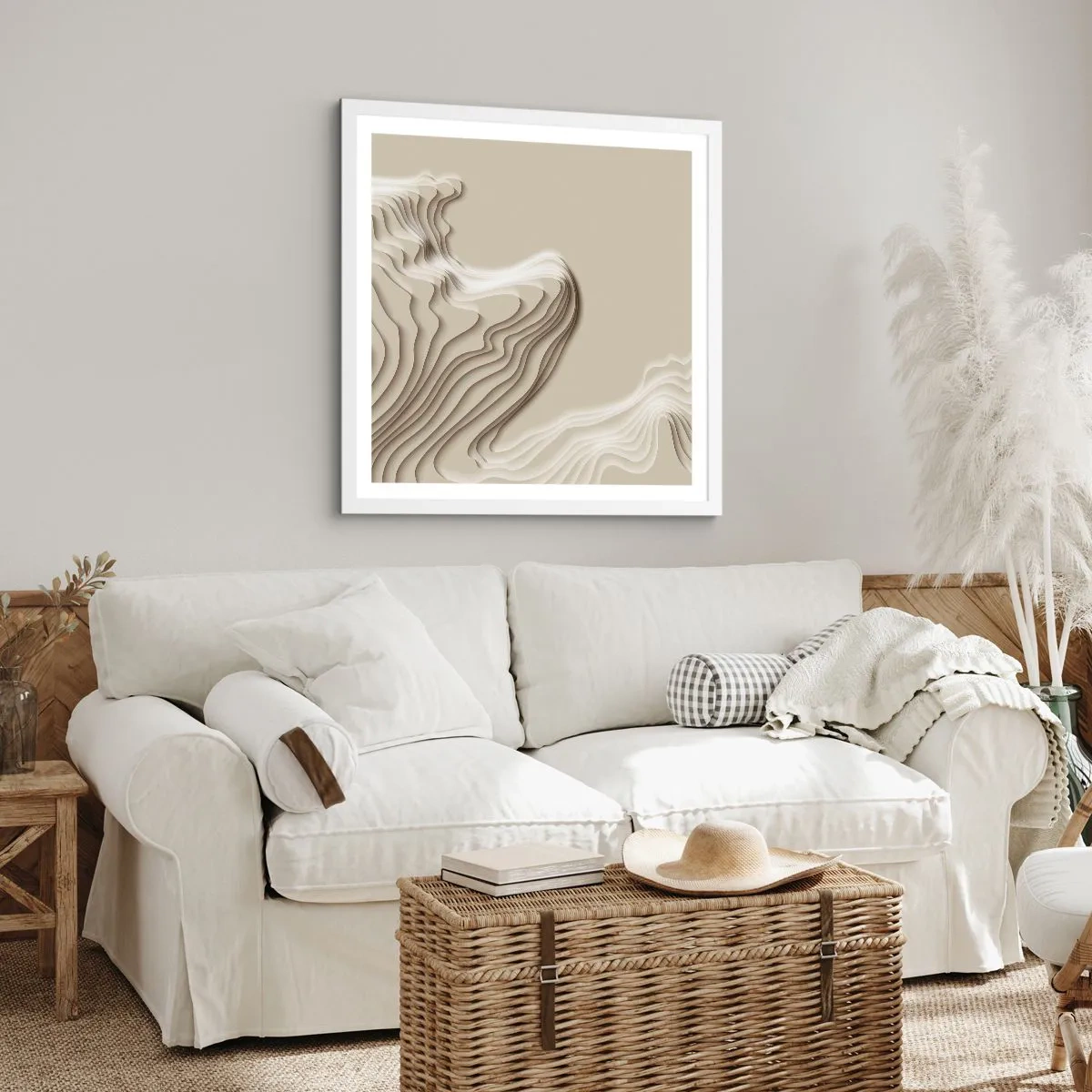 Póster en marco blanco - Topografía del arte - 60x60 cm