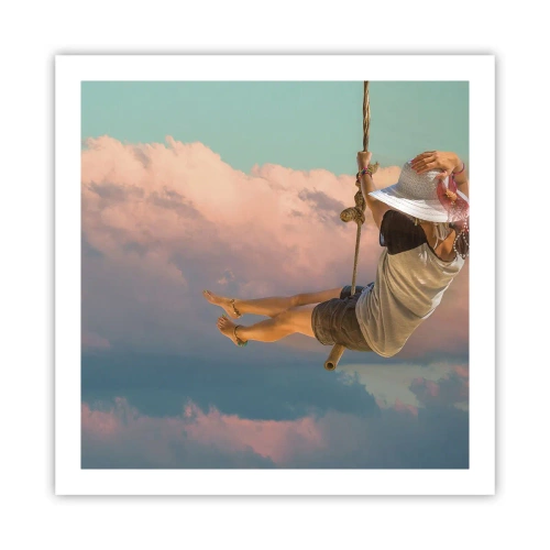 Póster - Jugando en las nubes - 60x60 cm