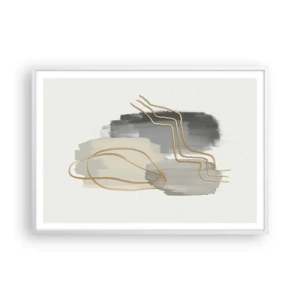 Póster en marco blanco - Persistencia y movimiento - 100x70 cm