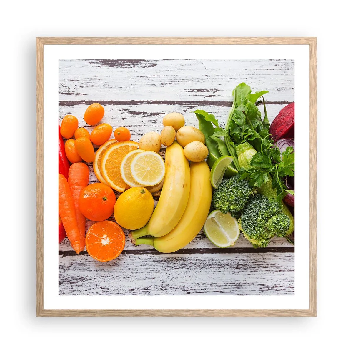 Póster en marco roble claro - ¿No es suficiente? - 60x60 cm