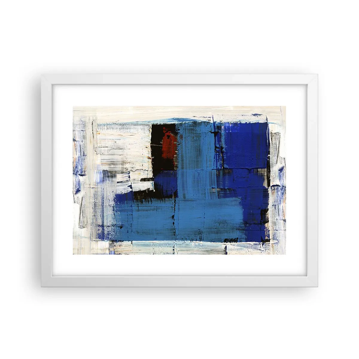 Póster en marco blanco - El secreto del azul - 40x30 cm