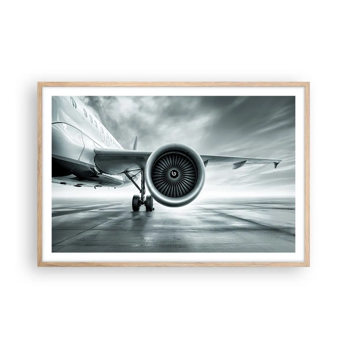 Póster en marco roble claro - Hay poder - 91x61 cm