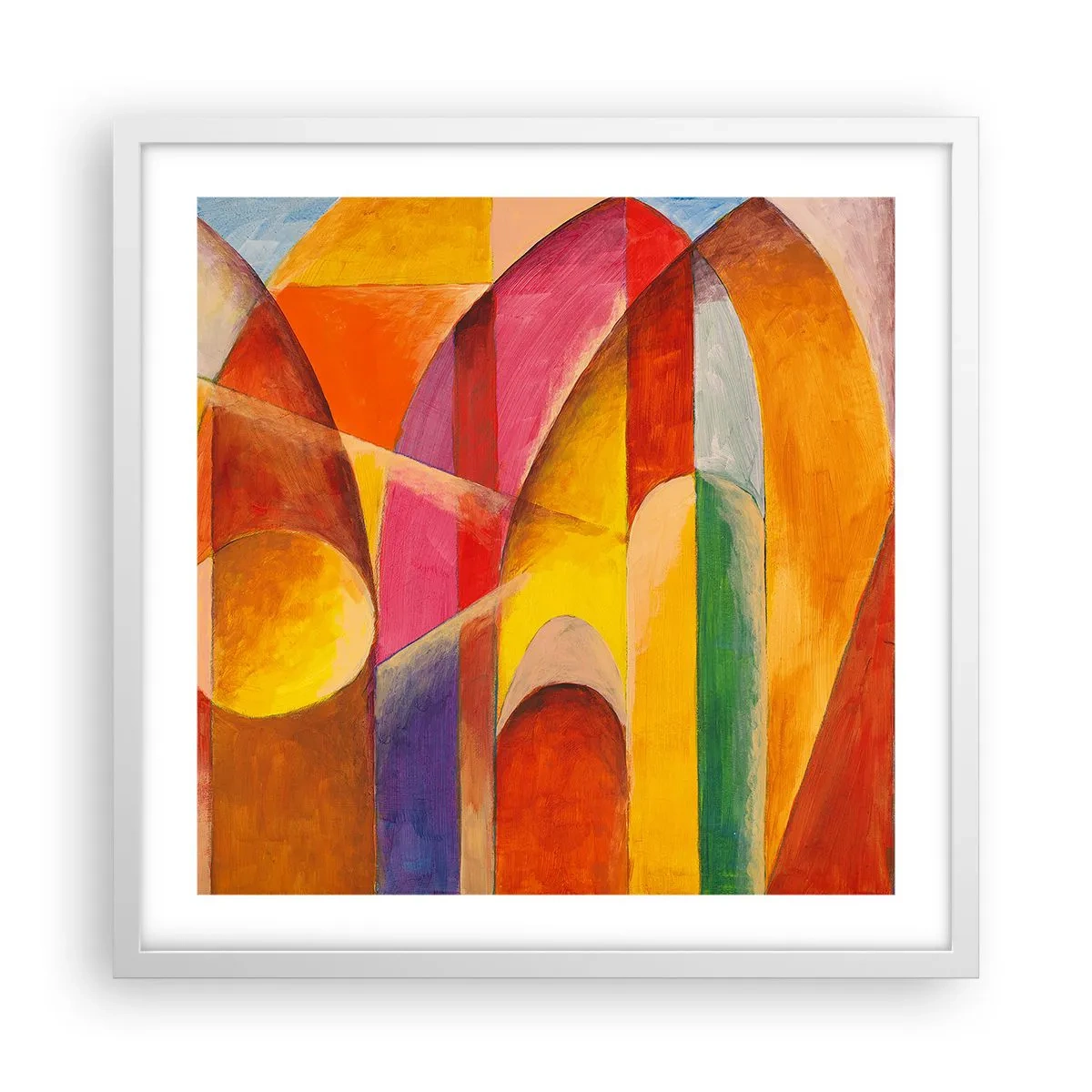 Póster en marco blanco - Catedral del sol - 50x50 cm