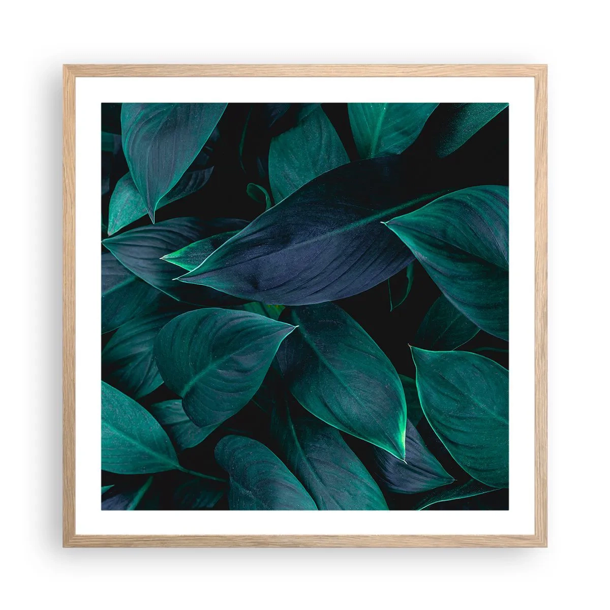 Póster en marco roble claro - El propio verde - 60x60 cm