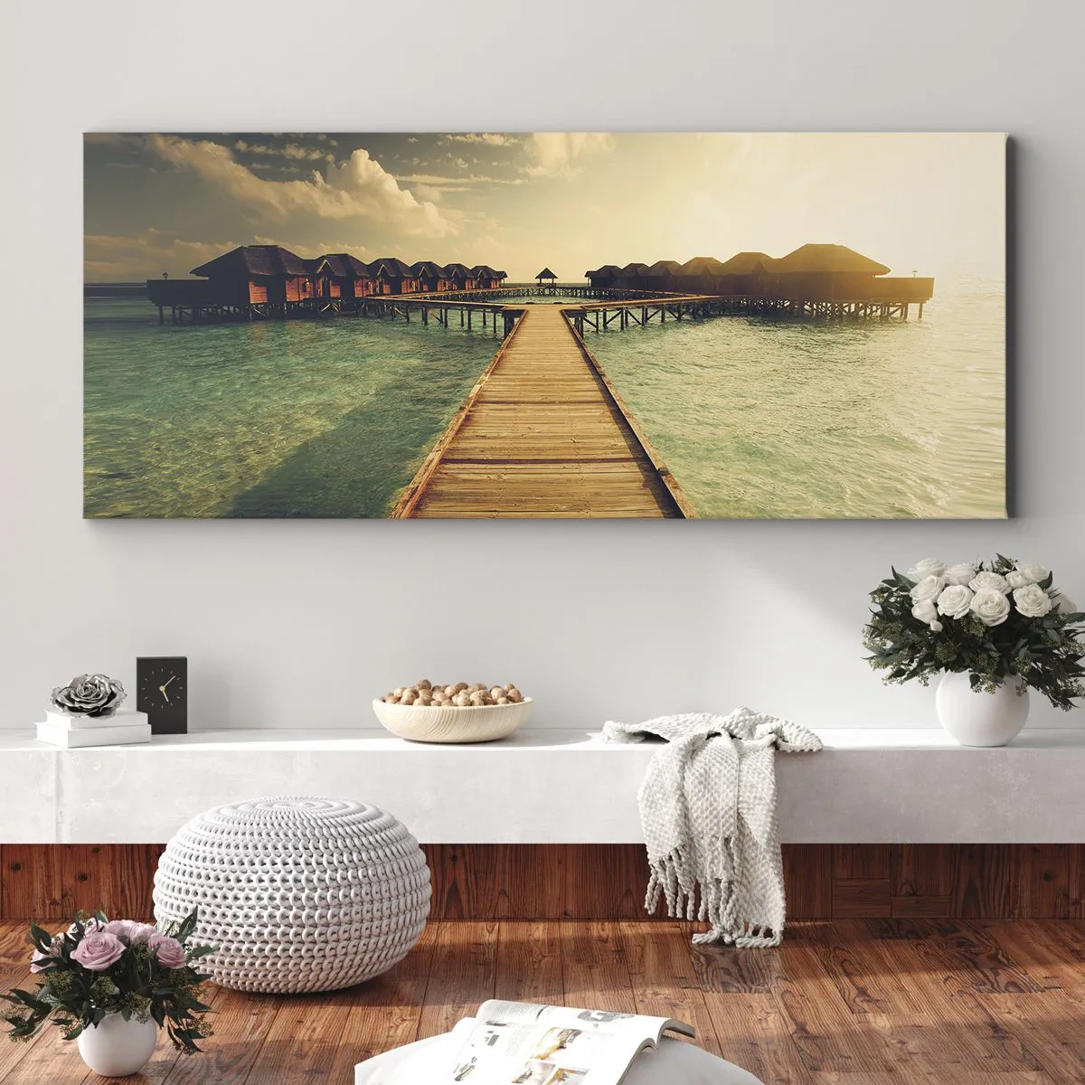 Cuadro sobre lienzo - Impresión de Imagen - Una cálida invitación - 100x40 cm