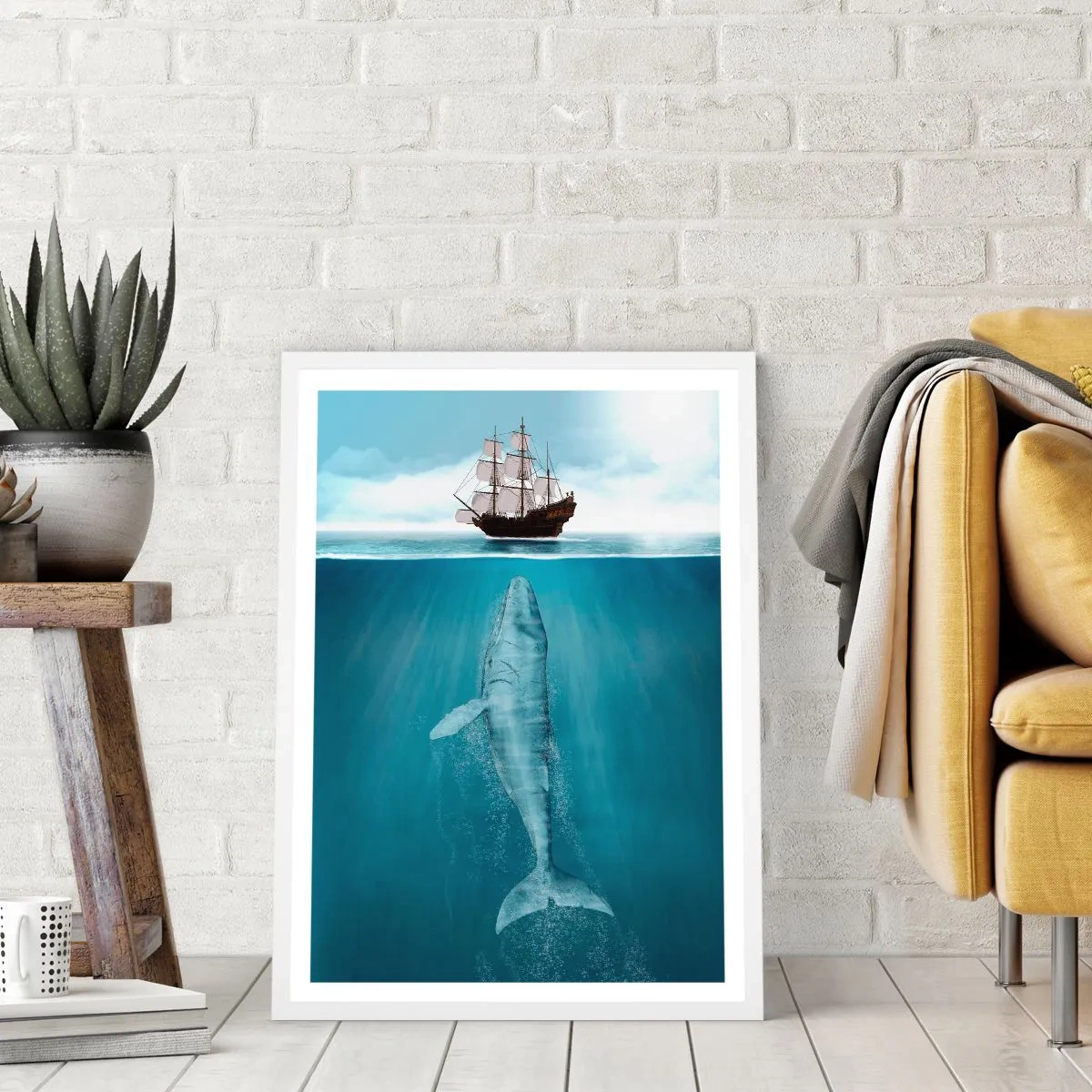 Póster en marco blanco - Mejor no saber lo que te espera - 50x70 cm