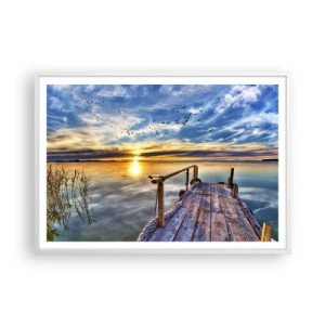 Póster en marco blanco - El viento se va a descansar - 100x70 cm