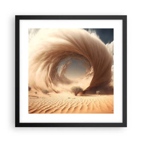 Póster en marco negro - Portal abierto - 40x40 cm