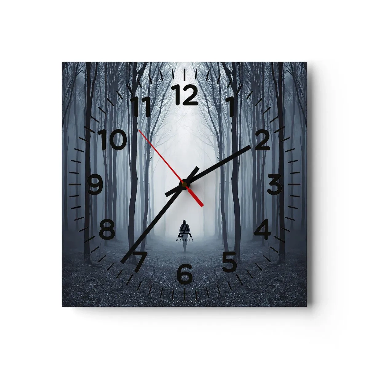 Reloj de pared - Reloj de vidrio - Alto y claro - 30x30 cm