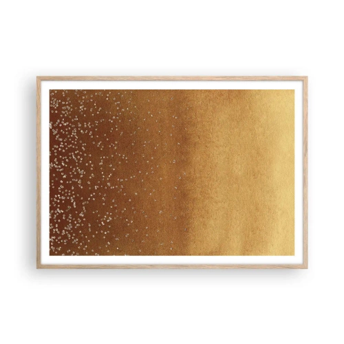 Póster en marco roble claro - Nacimiento de la luz - 100x70 cm