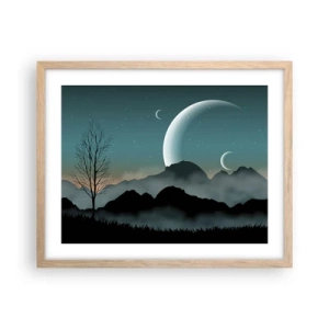 Póster en marco roble claro - Un carnaval de noche estrellada - 50x40 cm