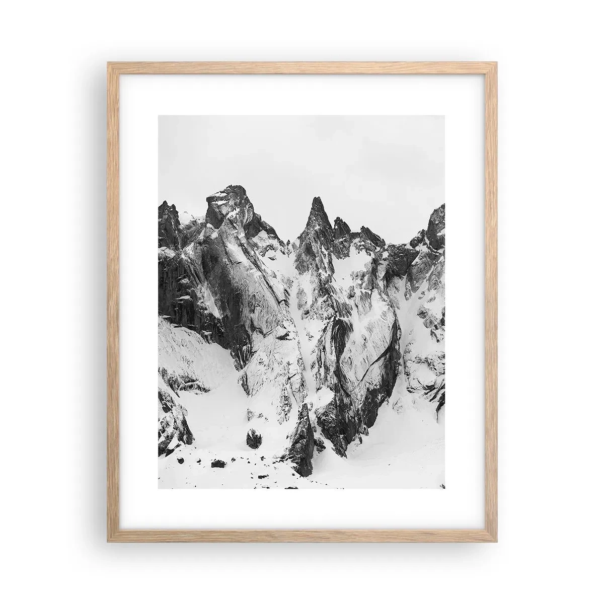 Póster en marco roble claro - Cresta amenazante - 40x50 cm