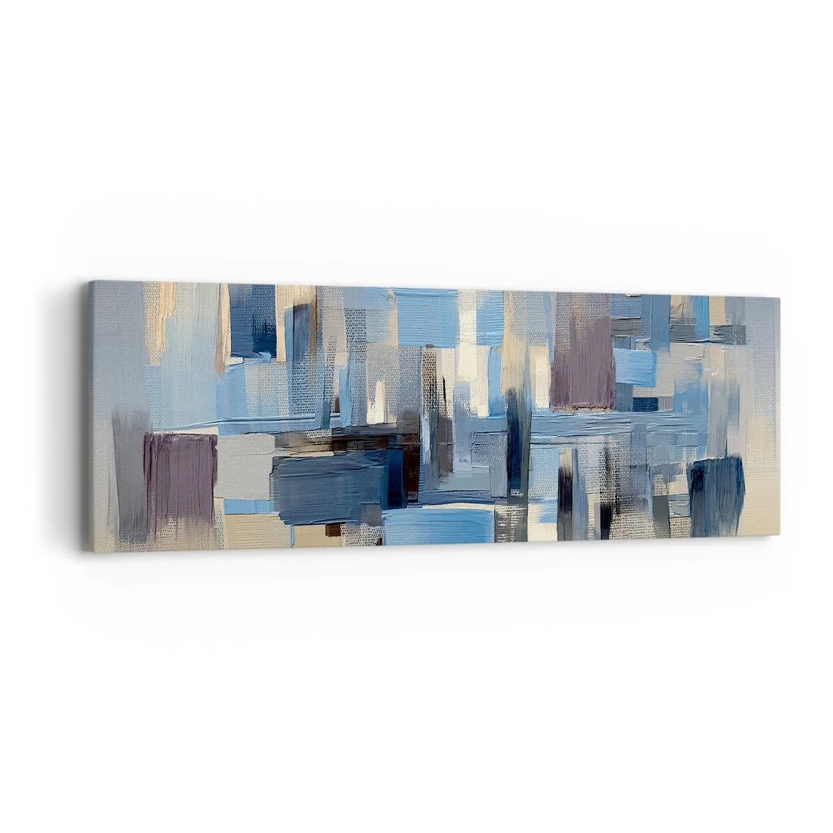 Cuadro sobre lienzo - Impresión de Imagen - Construcción azul - 90x30 cm