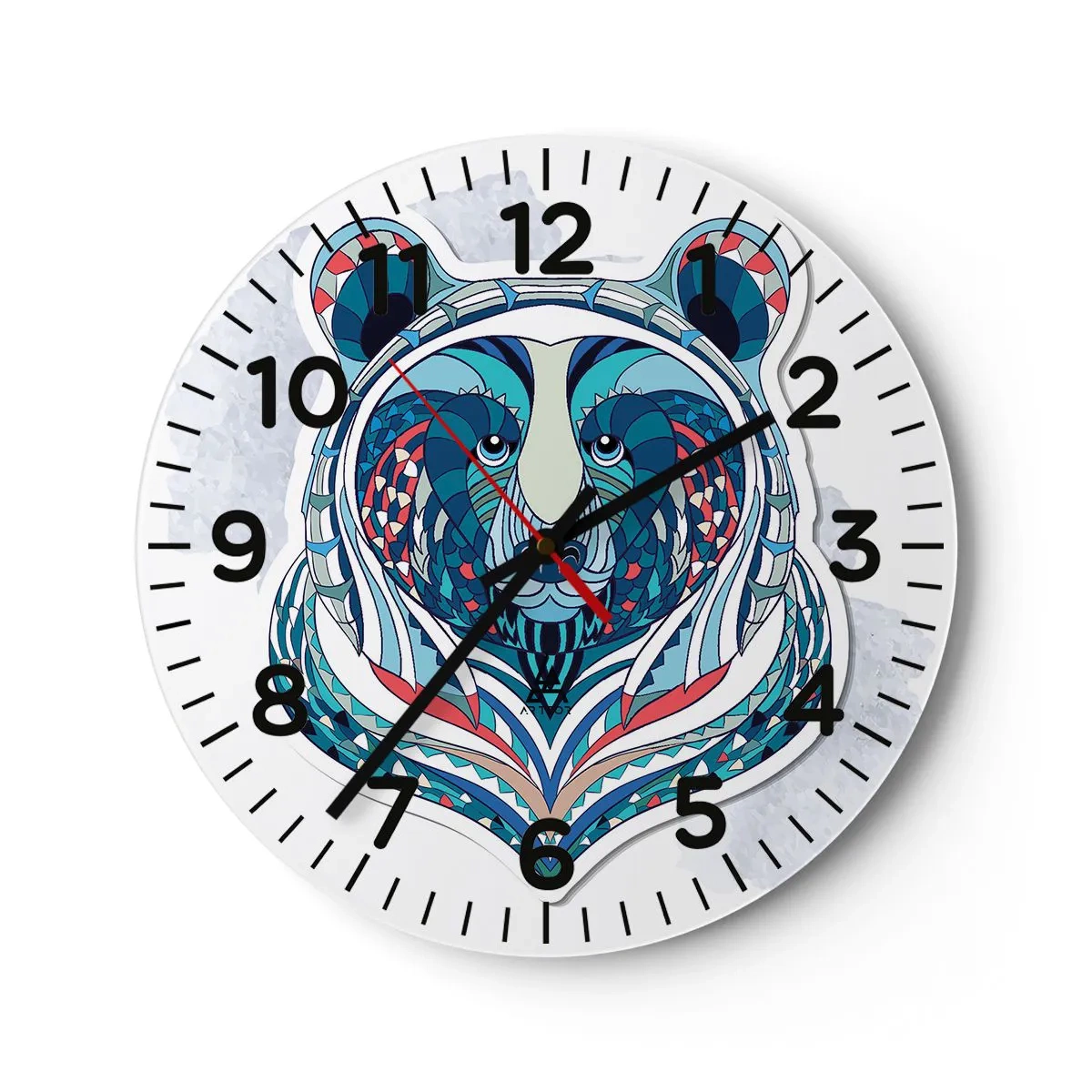 Reloj de pared - Reloj de vidrio - ¡Viva Groenlandia! - 40x40 cm