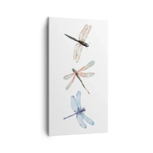 Cuadro sobre lienzo - Impresión de Imagen - Libélulas ingrávidas - 45x80 cm