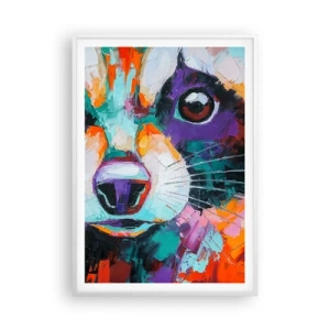 Póster en marco blanco - Solo buenas emociones - 70x100 cm