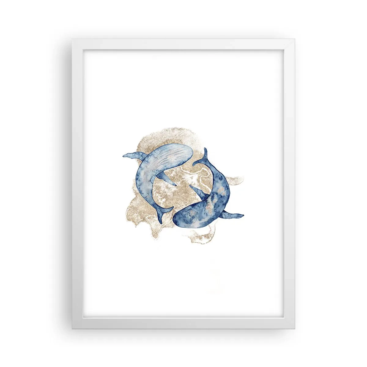 Póster en marco blanco - ¿Amistad o amor? - 30x40 cm