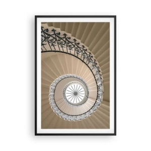 Póster en marco negro - En el interior de una concha - 61x91 cm