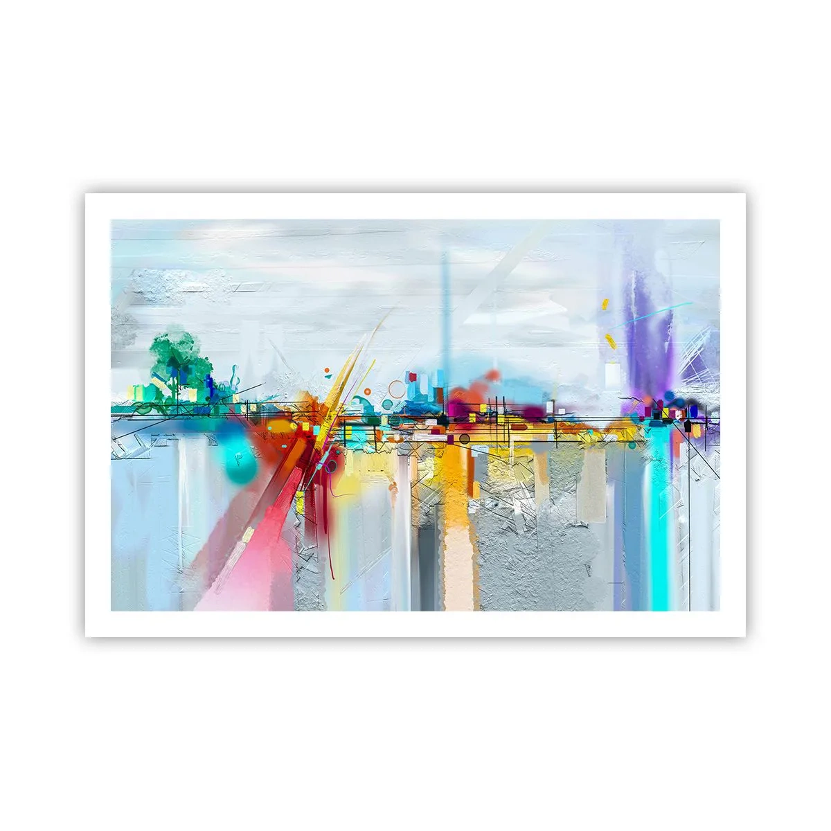 Póster - Un puente de alegría sobre el río de la vida - 91x61 cm