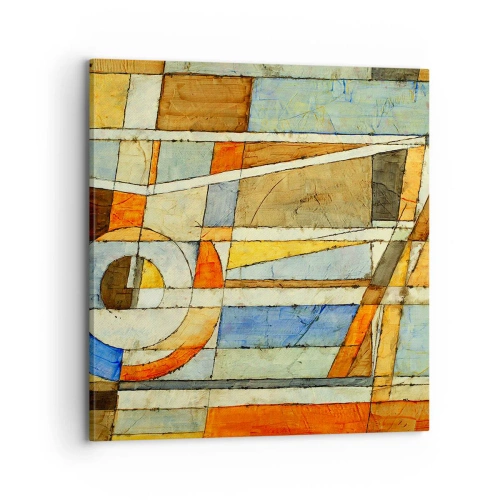 Cuadro sobre lienzo - Impresión de Imagen - Cubismo en una obra - 70x70 cm