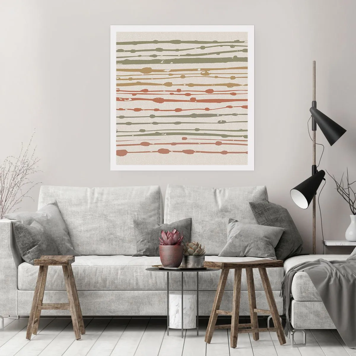 Póster - Composición de notas musicales - 40x40 cm