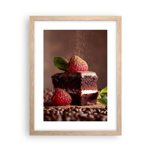 Póster en marco roble claro - La vida es dulce - 30x40 cm