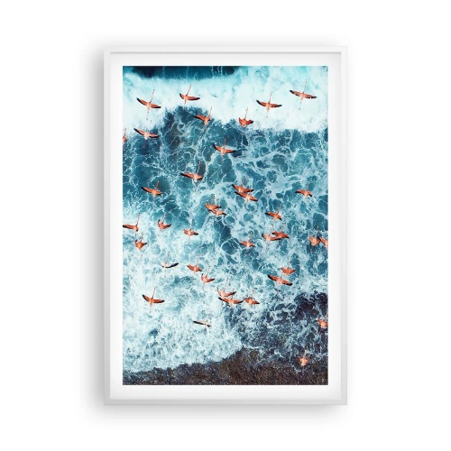 Póster en marco blanco - Un desfile marítimo - 61x91 cm