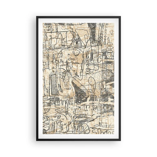 Póster en marco negro - A la espera de ser descifrado - 61x91 cm