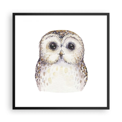 Póster en marco negro - Mírame a los ojos - 60x60 cm