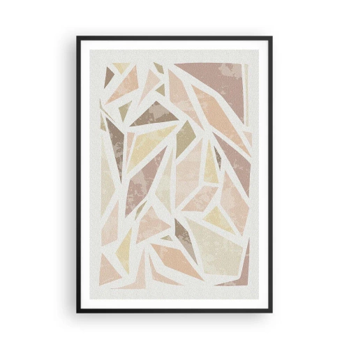 Póster en marco negro - Composición de vidrieras - 70x100 cm