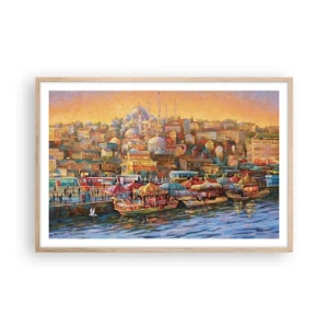Póster en marco roble claro - Una historia en Estambul - 91x61 cm