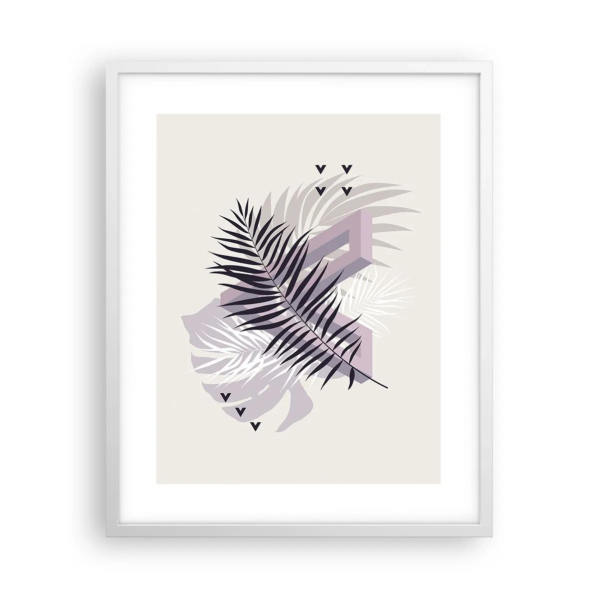 Póster en marco blanco - La sombra de una sombra - 40x50 cm