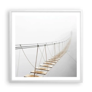 Póster en marco blanco - ¿Adónde le llevará? - 60x60 cm