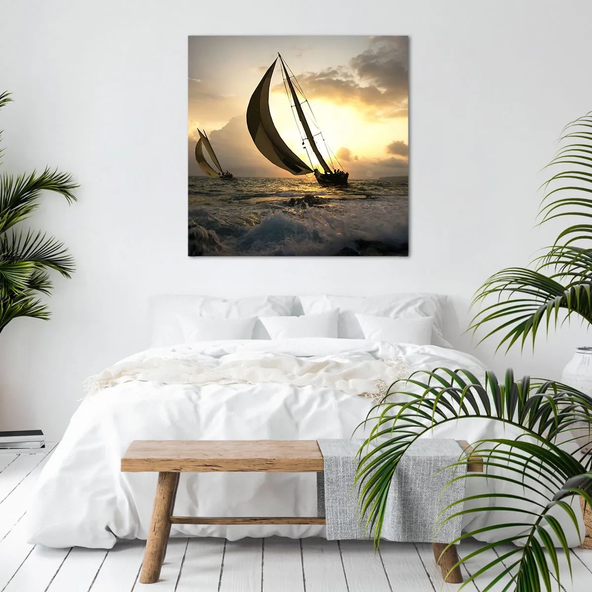 Cuadro sobre lienzo - Impresión de Imagen - En contra y a favor del viento - 30x30 cm