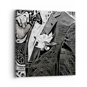 Cuadro sobre lienzo - Impresión de Imagen - Solo un hombre aparentemente gris - 40x40 cm