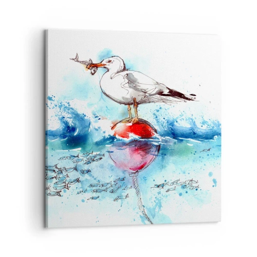 Cuadro sobre lienzo - Impresión de Imagen - Una captura exitosa - 50x50 cm