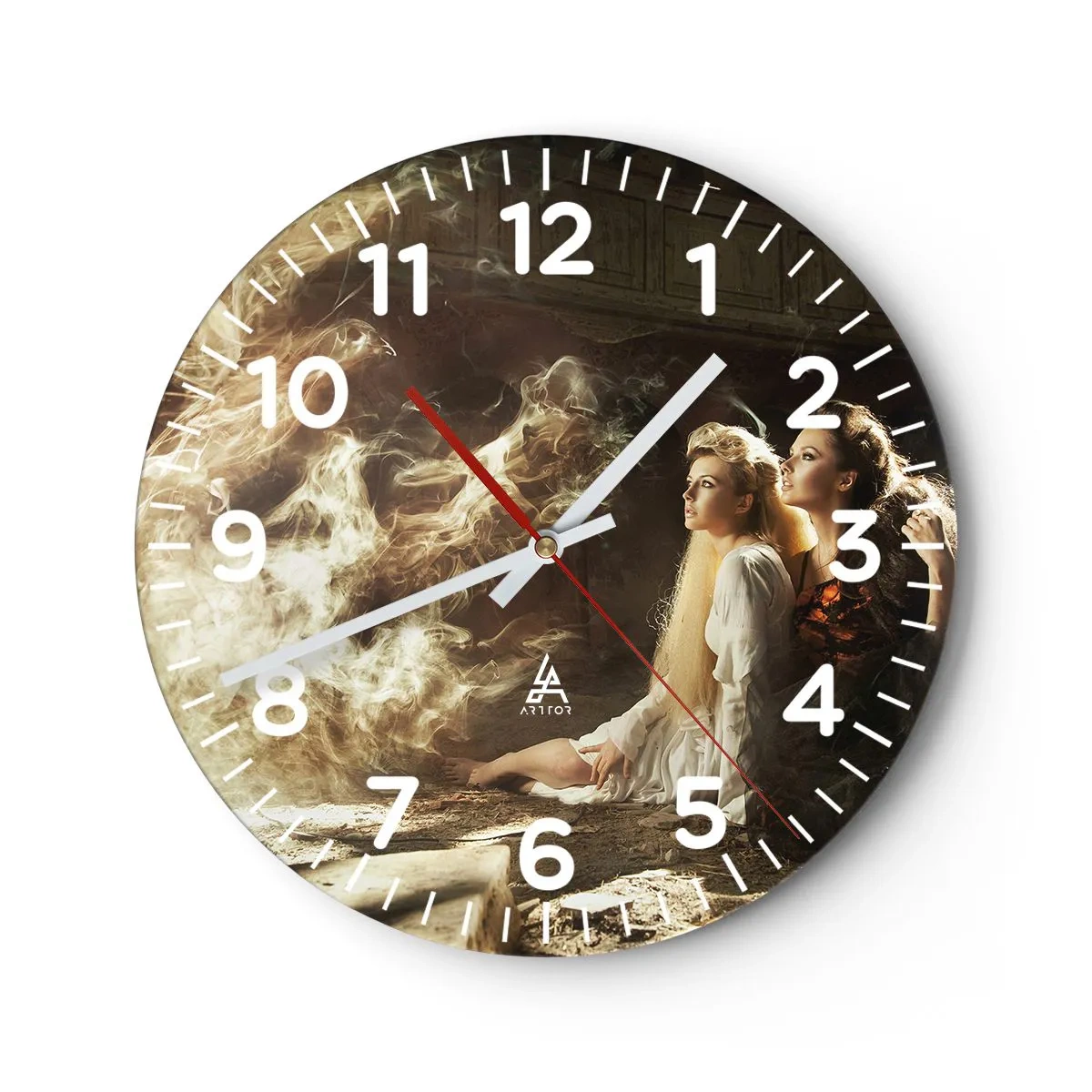 Reloj de pared - Reloj de vidrio - Y hubo poesía - 40x40 cm