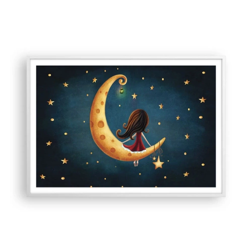 Póster en marco blanco - Érase una vez... - 100x70 cm