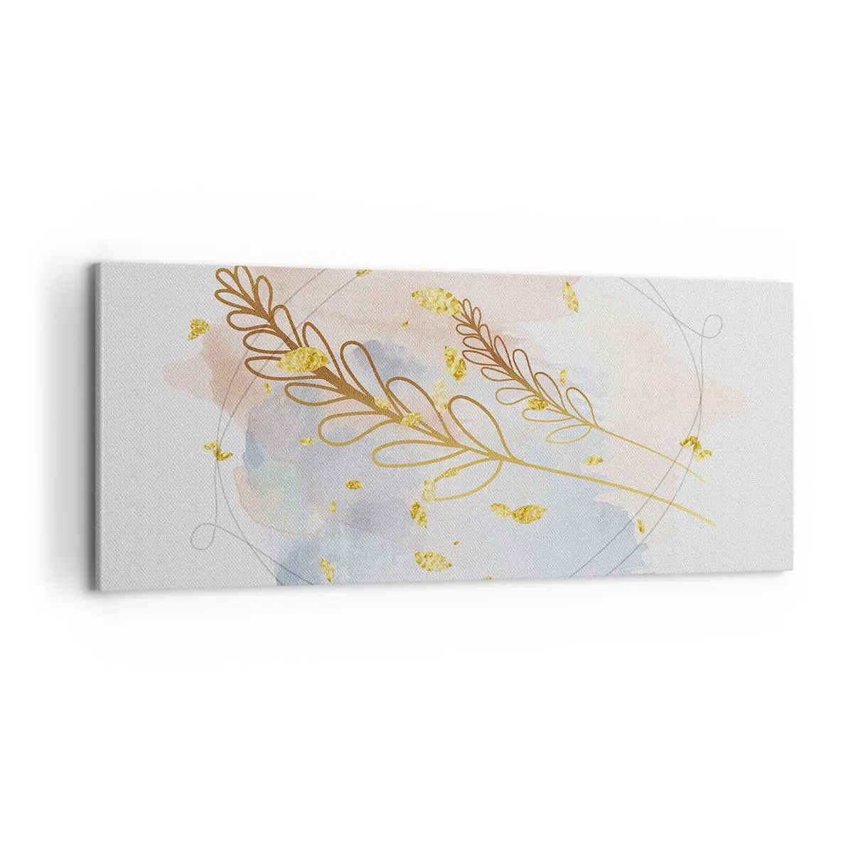Cuadro sobre lienzo - Impresión de Imagen - Ráfaga dorada - 100x40 cm