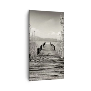 Cuadro sobre lienzo - Impresión de Imagen - En la quietud de los juncos - 55x100 cm