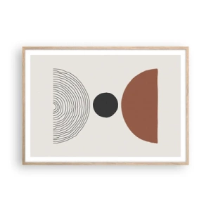 Póster en marco roble claro - En el centro de la atención - 100x70 cm