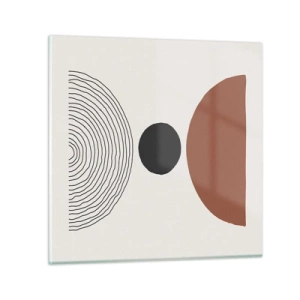 Cuadro sobre vidrio - Impresiones sobre Vidrio - En el centro de la atención - 70x70 cm