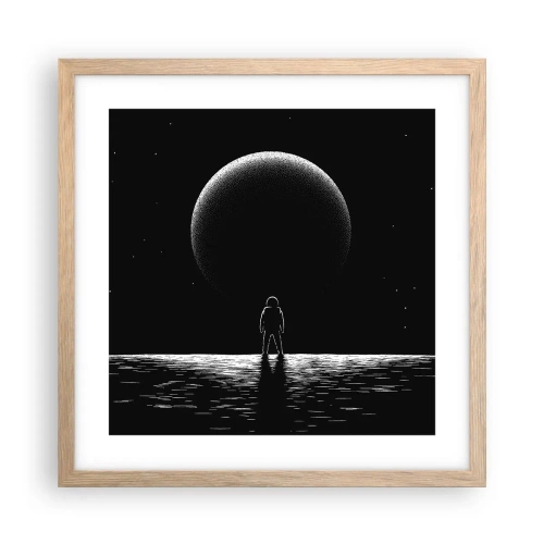 Póster en marco roble claro - Cara a cara - 40x40 cm