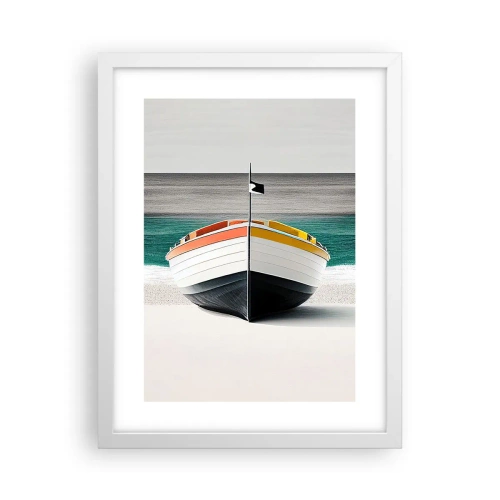 Póster en marco blanco - En su lugar exacto - 30x40 cm