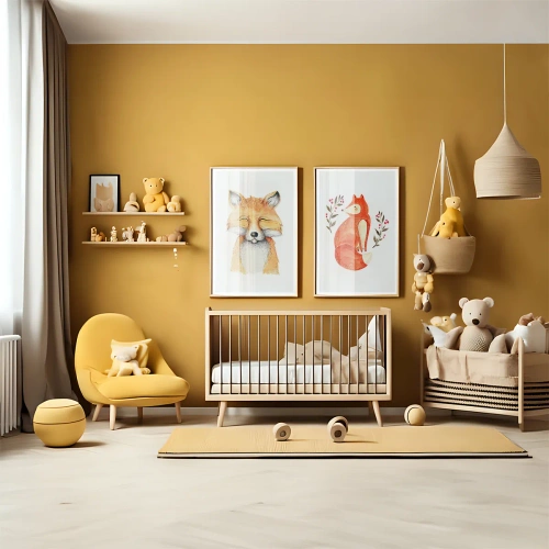 Yellow kids zone - Inspiración para una habitación infantil
