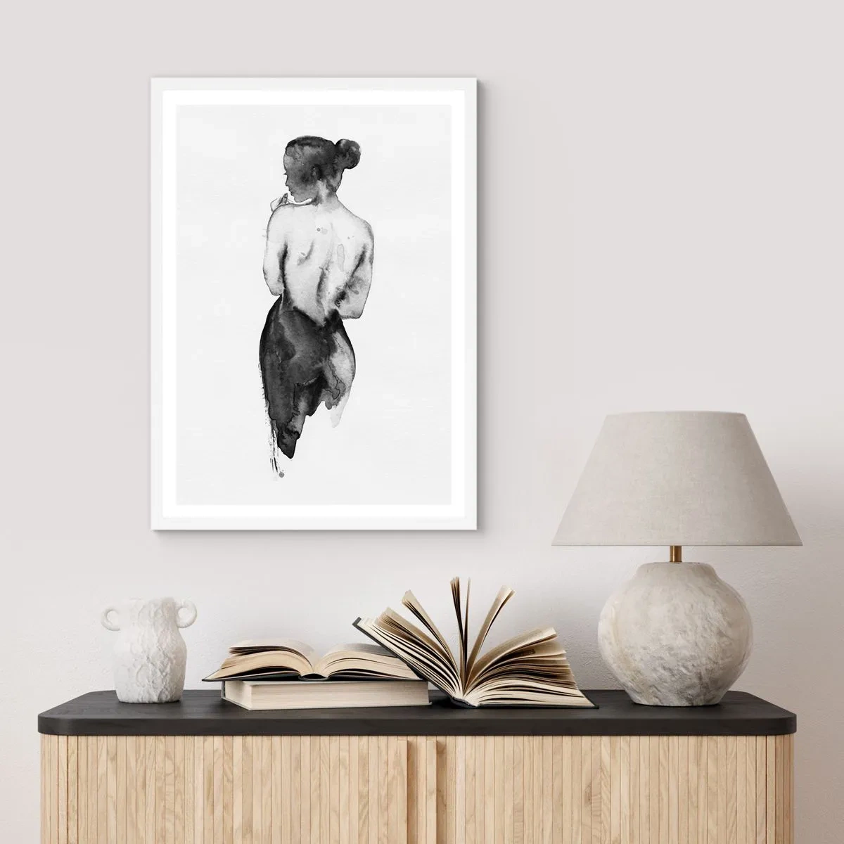 Póster en marco blanco - Sin ella el mundo deja de tener sentido - 70x100 cm